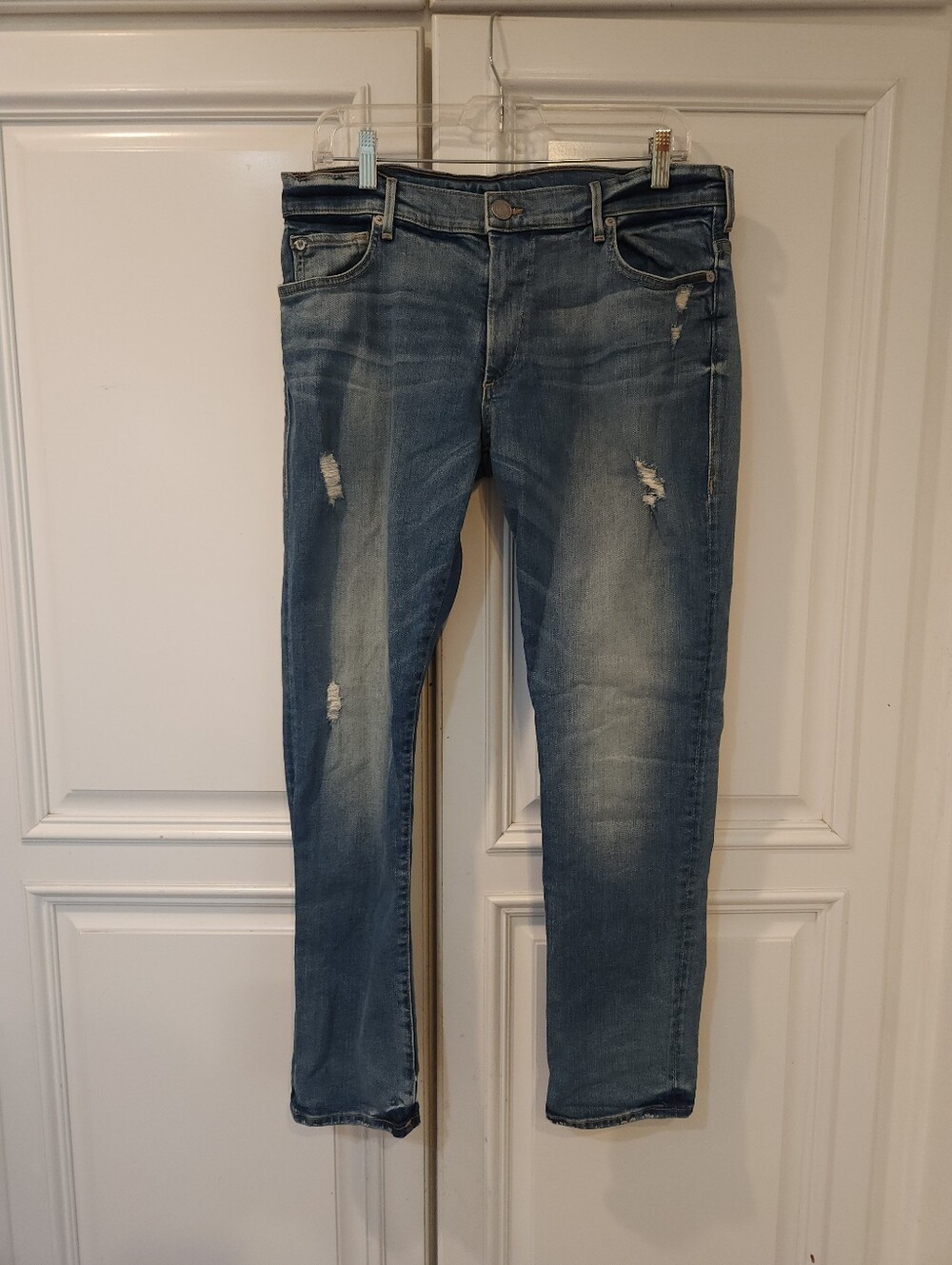 Women's Distressed Blue Denim Jeans